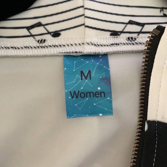 🎵Unisex 2 Piece tracksuit Music Notes Musical Piano Keys🎵 - Picture 5 of 10